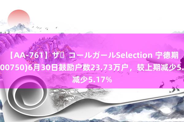 【AA-761】ザ・コールガールSelection 宁德期间(300750)6月30日鼓励户数23.73万户，较上期减少5.17%