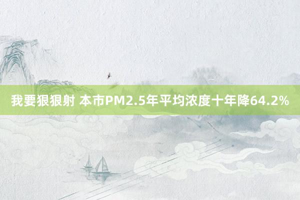 我要狠狠射 本市PM2.5年平均浓度十年降64.2%