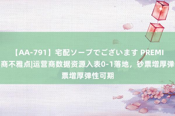 【AA-791】宅配ソープでございます PREMIUM 券商不雅点|运营商数据资源入表0-1落地，钞票增厚弹性可期