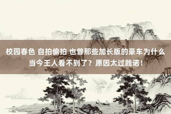 校园春色 自拍偷拍 也曾那些加长版的豪车为什么当今王人看不到了？原因太过践诺！